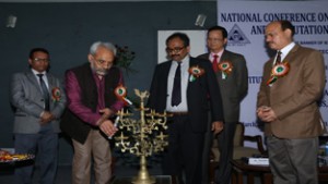 VC Prof RD Sharma inaugurating NCTECT-2015 at University of Jammu.