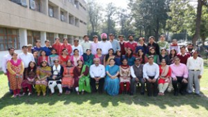Participants of two-day workshop posing for a group photograph with VC.