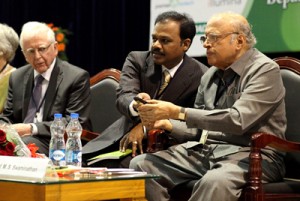 Prof M S Swaminathan inaugurating first Indian Genetic Congress at SRM University.