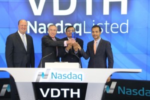 Officials of Videocon d2h at Nasdaq stock market.