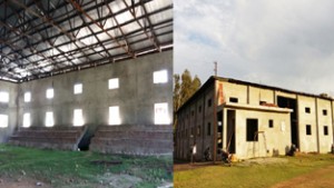 Internal and external condition of Indoor Sports Complex Udhampur.