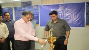 Speaker Legislative Assembly, Kavinder Gupta inaugurating a Passport Mela at Regional Passport Office, Jammu.  -Excelsior/Rakesh