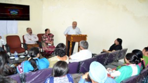 JU VC delivering valedictory address on conclusion of a national workshop on Friday.