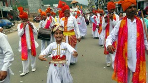 Shoba Yatra being taken out on eve of Parshuram Jayanti.