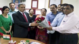 B M Fazili assuming charge as DGM PNB J&K circle.