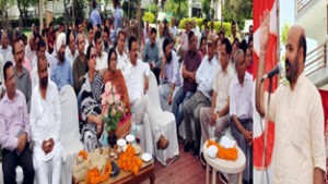 Minister for Social Welfare, Bali Bhagat addressing public gathering on Sunday.