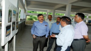 Special Secretary, Amit Sharma inspecting construction work of upcoming Modern Fish market at Jammu.