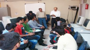 Students appearing in campus placement drive at Govt Polytechnic Jammu. 