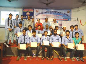 Winners of quiz competition displaying certificates while posing for a group photograph on Saturday.
