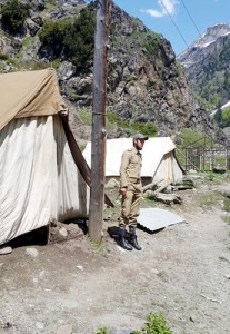 First police post set up at Chandanwari after clearance of track.