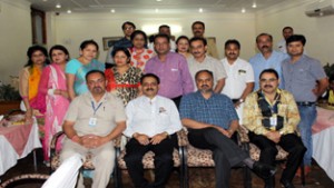 Rotary Club members during a function at Jammu on Friday.