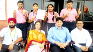 Medal winners of MVIS posing alongwith dignitaries on Friday.