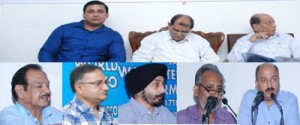 Speakers and participants during seminar organised by IEI, Jammu on Sunday.