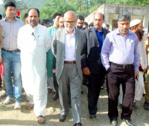 Minister for Education, Naeem Akhtar during his visit to educational institutions on Thursday.