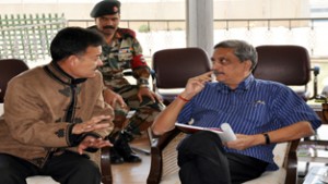 CEC LAHDC Leh interacting with Defence Minister.