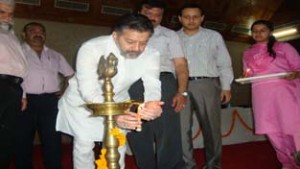 Minister for Technical Education, Imran Raza Ansari, inaugurating Job Fest at Government Polytechnic, Jammu on Saturday.