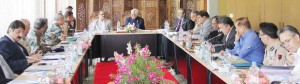 Chief Minister Mufti Mohammad Sayeed presiding over the Unified Headquarters meeting in Srinagar on Wednesday.