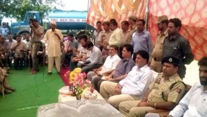 Minister for Transport Abdul Ghani Kohli during public meeting on Tuesday.