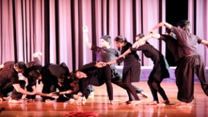 A scene from the play ‘The last Colony’ performed at SMVDU, Katra.