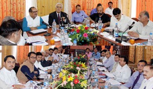 Chief Minister Mufti Mohammad Sayeed chairing a meeting of Patnitop Development Authority on Sunday.