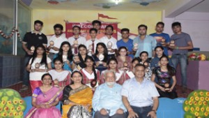 Students posing for group photograph during ‘Protsahan’.