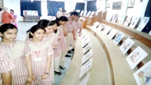 Students during launch of ISA Project 2016-19 at Jodhamal School.