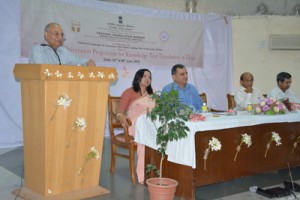 VC SMVDU delivering inaugural address at orientation programme on Tuesday.