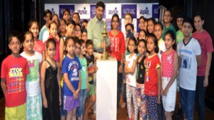 Natrang Director, Balwant Thakur, inaugurating Summer Theatre Workshop for Children at Jammu on Monday.
