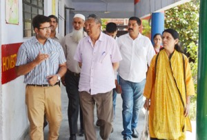 Minister for Cooperatives, Chering Dorjay inspecting the office of Cooperative Societies at Bantalab on Wednesday.