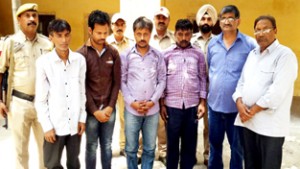 Fraudsters in the custody of Samba Police.