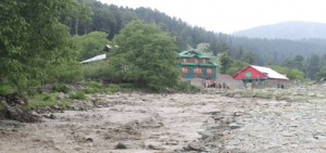 Cloudburst in Herpora area of Shopian.  -Excelsior/ Younis Khaliq