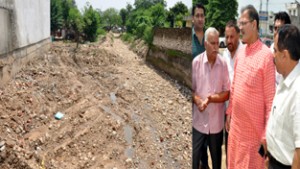 Speaker, Kavinder Gupta taking stock of damages caused by rains.