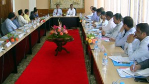 RBI Regional Director,  D Sethy chairing 30th Empowered Committee meet at Srinagar on Friday. 