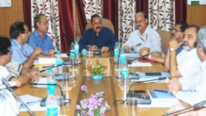 Union Minister Dr Jitendra Singh presiding over a joint meeting of senior officers of DoNER Ministry and Delhi-based Resident Commissioners of North Eastern States at New Delhi on Tuesday.