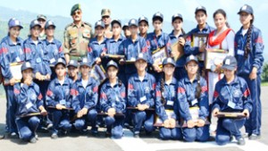 Educational Cum Motivational Tour of Girl Students of Doda flagged in at Dharmund in Doda on Tuesday. 