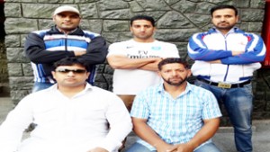 Selected Powerlifters from J&K to represent India in Asian Bench-Press Championship posing for a group photograph. 