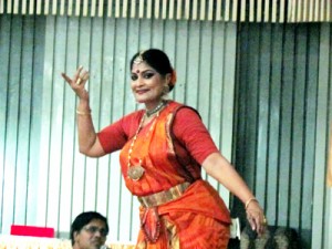 Padmashree Geeta Chandran in her charismatic movements at Jammu Club.
