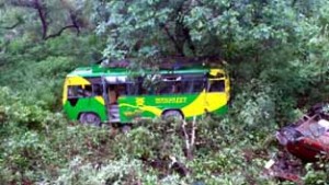 The ill fated vehicles that met with an accident near TCP Nagrota in Jammu outskirts on Sunday.