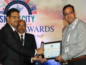Secretary CAPD, Saurabh Bhagat receiving award at New Delhi.