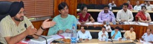 Deputy Commissioner Jammu, Simrandeep Singh chairing a meeting on Wednesday.