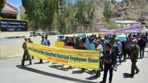 PDD daily wagers taking out rally in Leh on Thursday.
