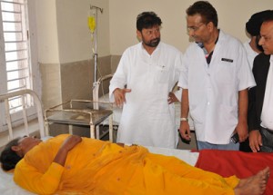 Minister for Health, Ch Lal Singh during visit to PHC Pargwal on Tuesday.