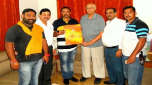 VHP chief patron honouring Rohit Shastri on Monday.
