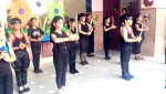 Students of KC Public School performing activity during 'Diversity Week' on Monday.
