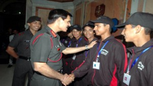 Army Chief General Dalbir Singh interacting with students from Shopian district of south Kashmir.