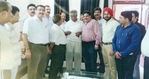 Mechanical Engineers delegation during a meeting with PHE, Irrigation and FC Minister Choudhary Sukhnandan at Jammu on Tuesday.