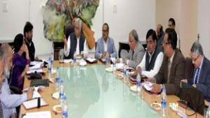 Chief Minister, Mufti Mohammad Sayeed chairing a high-level meeting of Health & Medical Education Department on Thursday.