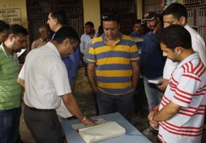 Minister for CAPD, Chowdhary Zulfkar Ali during his surprise visit to CAPD store on Thursday.
