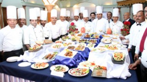 Chefs showing cuisines to be served during ‘Middle Eastern Food Festival’ at Hotel Asia.