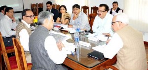 Governor N N Vohra reviewing status of road projects on Friday.